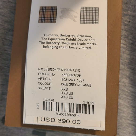 ORIGINAL BURBURRY T-SHIRT size XX SMALL - Picture 6 of 6